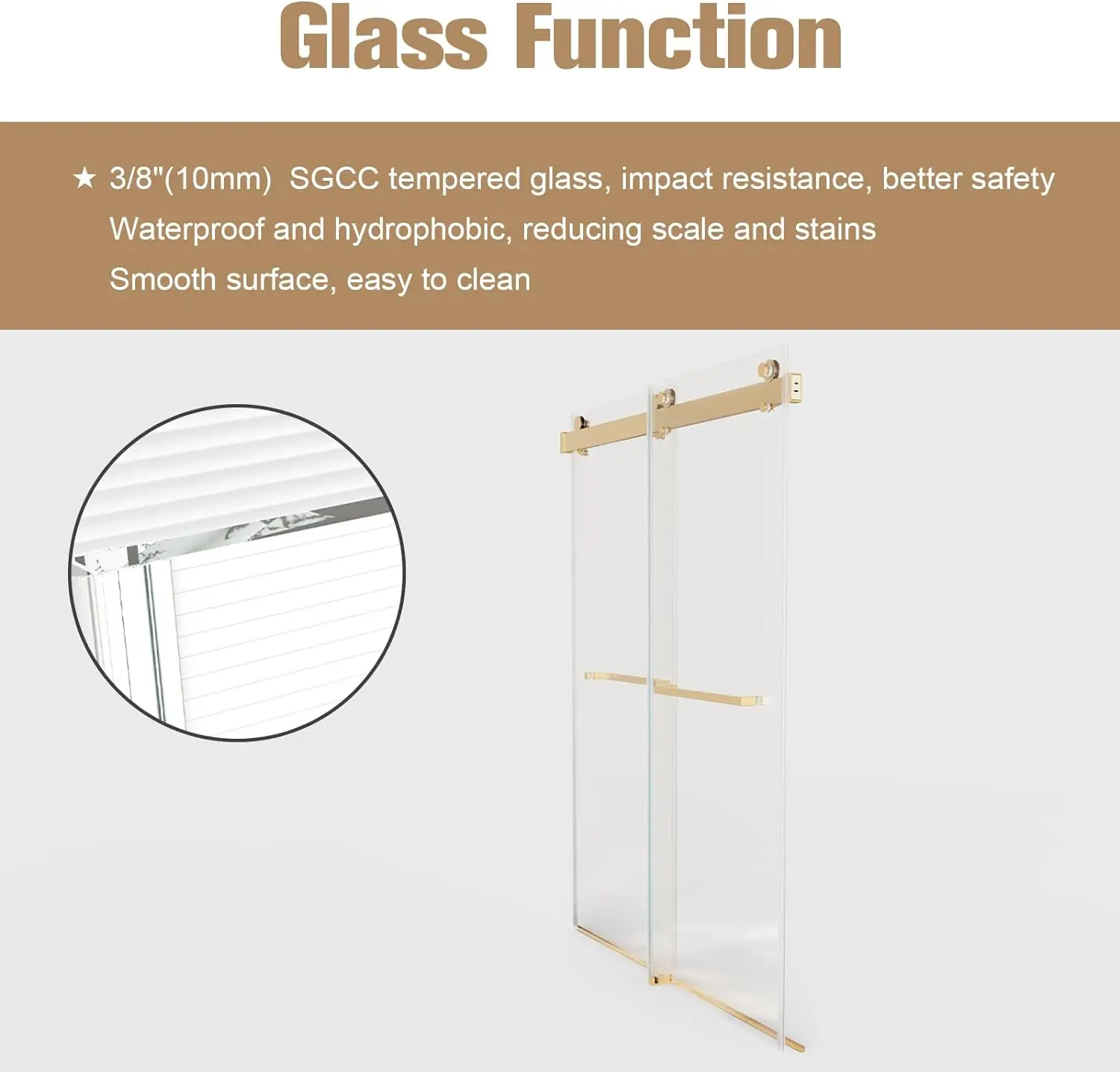 Bypass Top Roller Shower Enclosure System Single Slide Roller Door Hardware Two Hung Rollers Quiet Slider Shower Door System