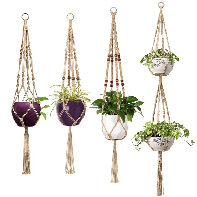 Wall Macrame Plant Hanging For Garden Pot Holder Hanger Garden Hanging Baskets