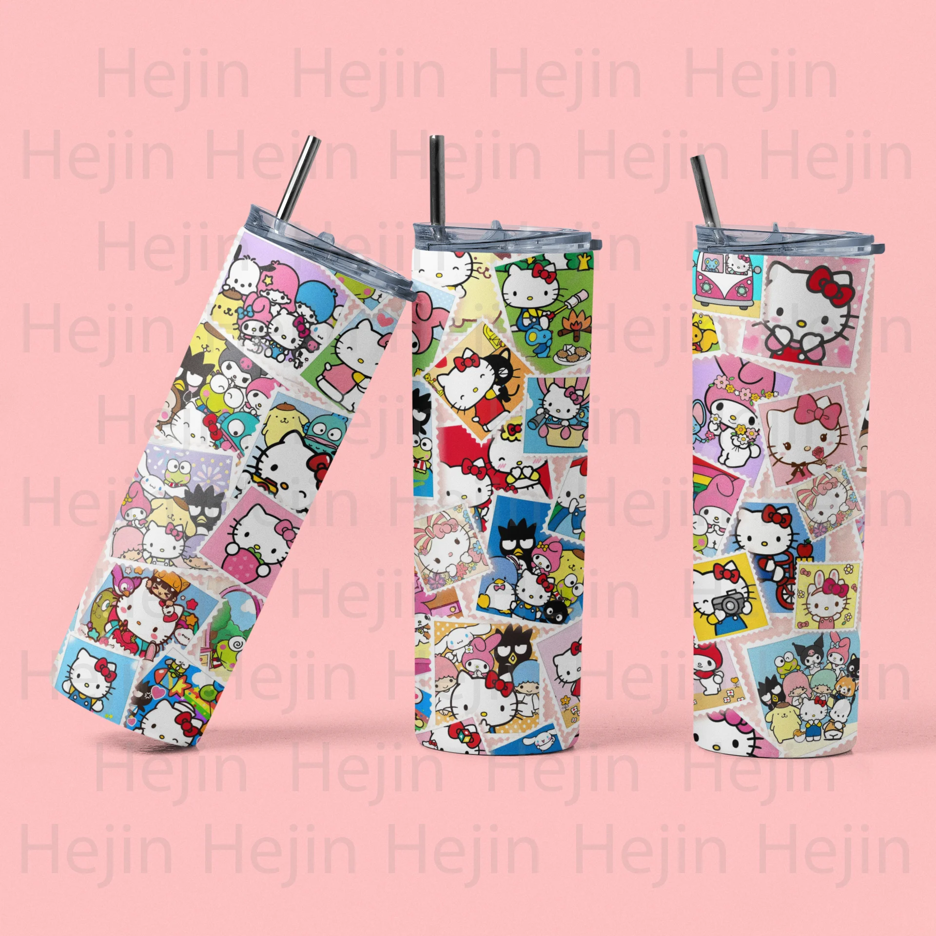 China Factory Wholesale Cartoon 20oz Stainless Steel Portable Hot and Cold Insulated Cute Water Tumbler with Straw