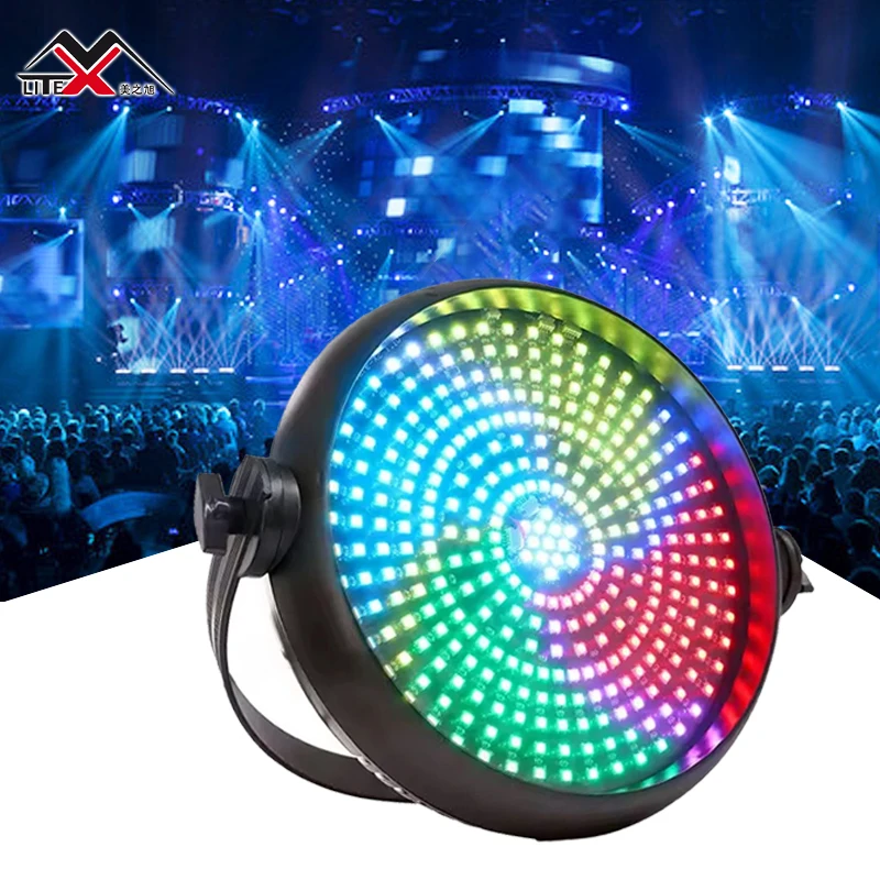 Красочный круглый светодиодный стробоскоп RGB DMX Эффект сценический свет для рождественской вечеринки
