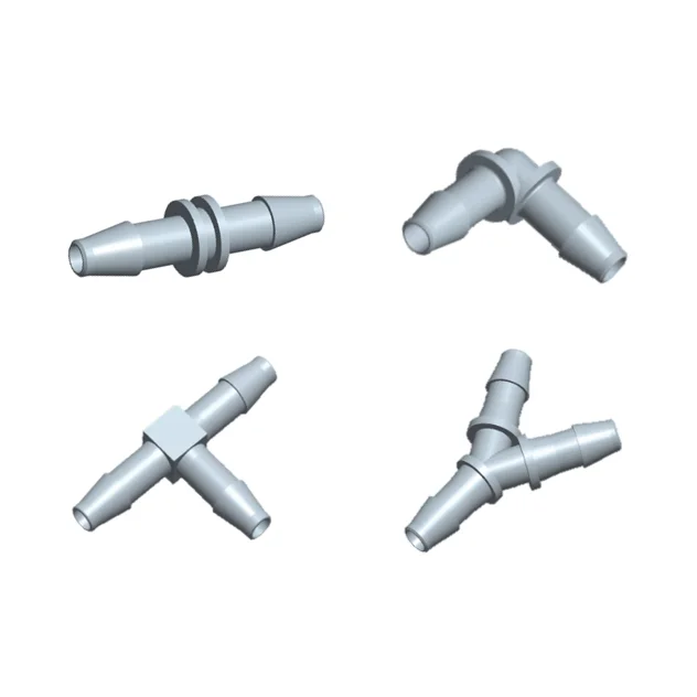 Best Quality Plastic Straight Elbow Tee Cross Hose Barb Pipe Round Tube Connector