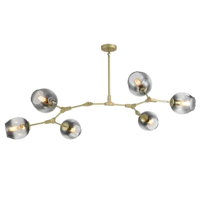 Kitchen Island Art Pendant Light Glass Shade Home Decor Nordic Modern Hanging Lamp Hotel Office Gold Luxury Glass Chandelier