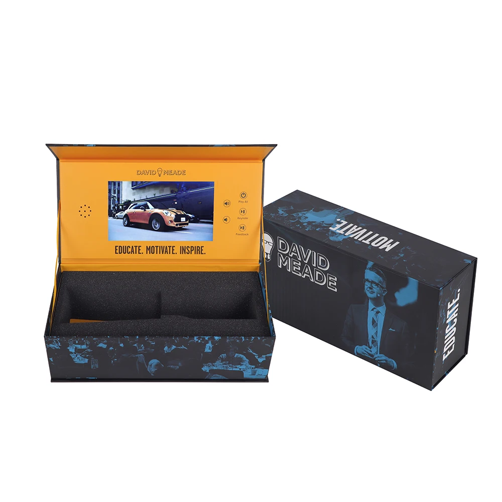 
memory lcd video brochure gift box 
