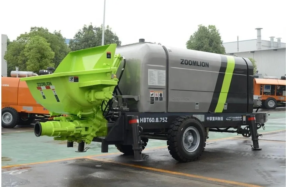 50t/h 60m3/h Concrete Trailer Pump HBT50/HBT60 for Concrete Pumping Work
