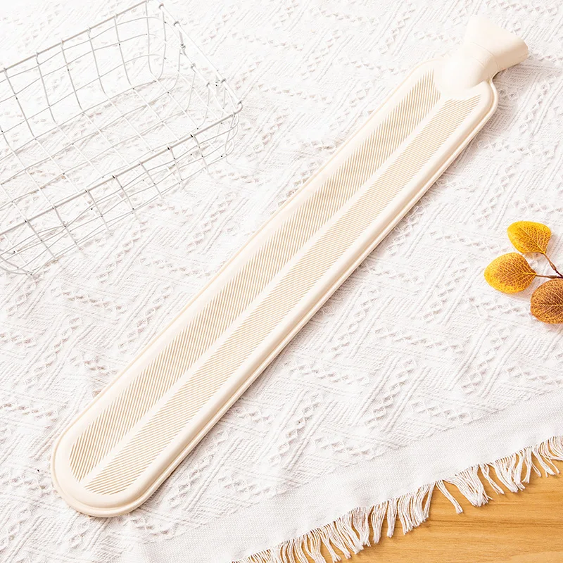 Cold-proof Warm Supplies Water-filling Long Rubber Hot Water Bottle  With Faux Fur Cover