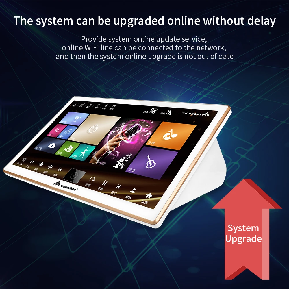 Portable Singing Machine Karaoke Set 18.5' Three In One InAndOn Karaoke System 4TB Wifi Home KTV JukeBox Chinese Karaoke Player