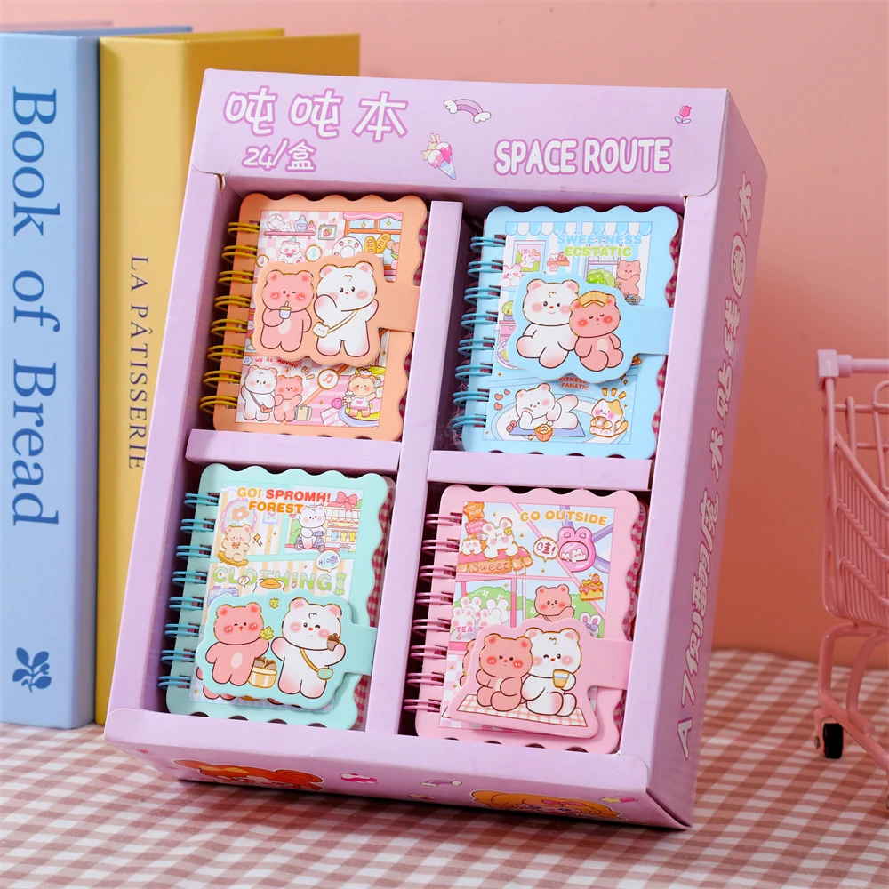 Kawaii Cute Cartoon Stationery Student Children Cute Cartoon Coil Book Cute Bear Pocket Notebook