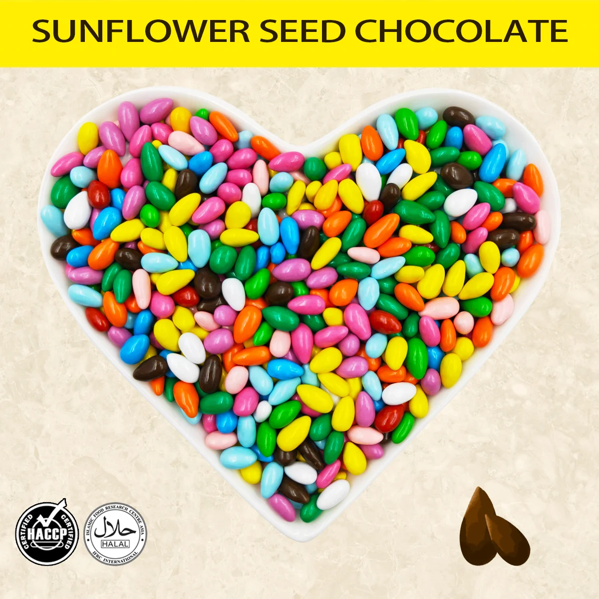 green and blacks chocolate Bulk candy Colored small oval shaped chocolate coated sunflower seeds 3