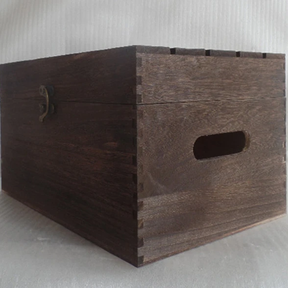 Оптовый заказ деревянный ящик ящики на с крышкой деревенский для хранения/декора мелочей транспортная упаковка