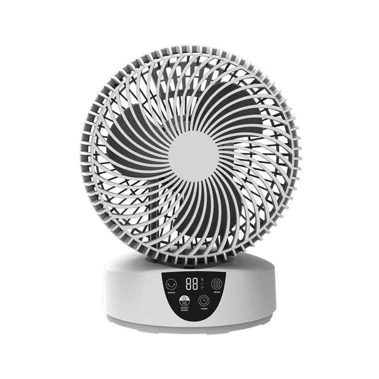 Smart cooling hot sale LED Display Fresh Portable easy control natural mode Custom logo Custom package office fan with remote