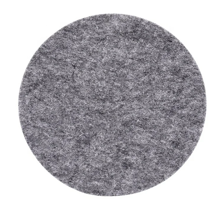 Wholesale cheap grey color felt round cup coaster