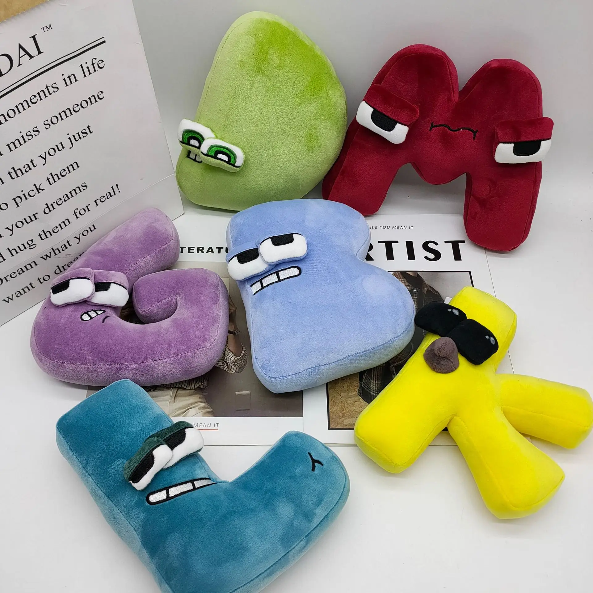 2022 New Hot Sell Alphabet Lore Plush Alphabet Letter Toys A-Z Cartoon Early Learning Children Plush Educational Toy