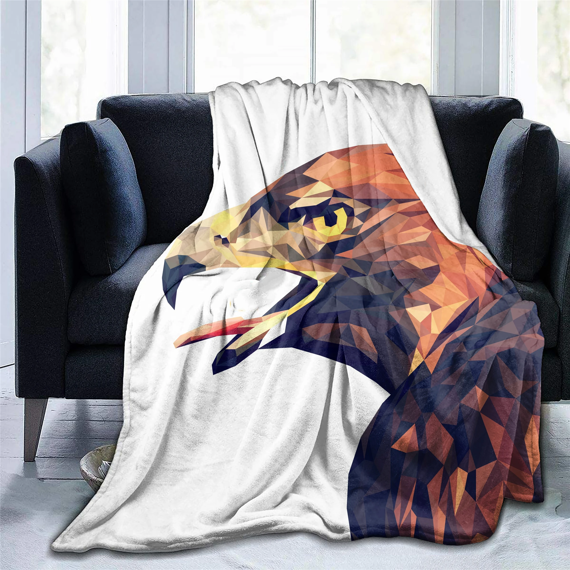 factories wholesale high quality custom moq 1pc 800g sofa bed warm print polyester fleece soft flannel winter blanket