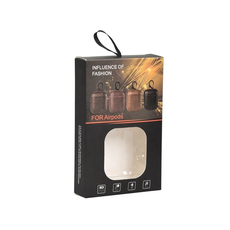 Custom design earphone box printing service, box with clear window, hanging packaging box