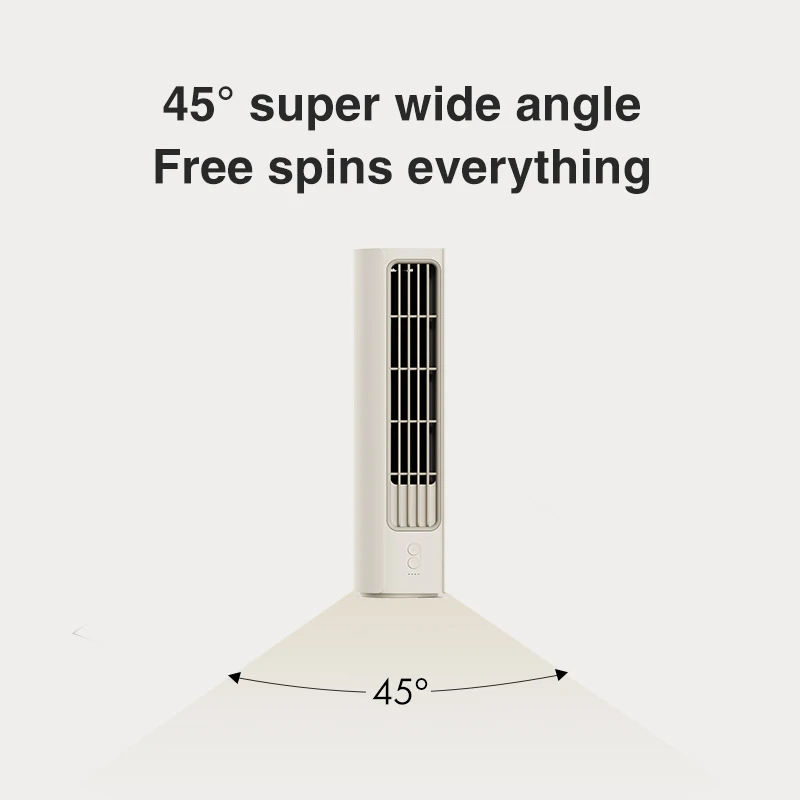 SOLOVE Rechargeable 2000mah Built-in Battery Portable Desktop Fan Noiseless High Speeds Cooling Mini Tower Table Fan