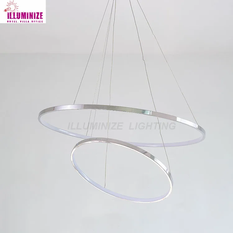 Modern Creative LED Ceiling Lighting Fixture Ring Circle Chandeliers Lamp Decorative Light for Living Room