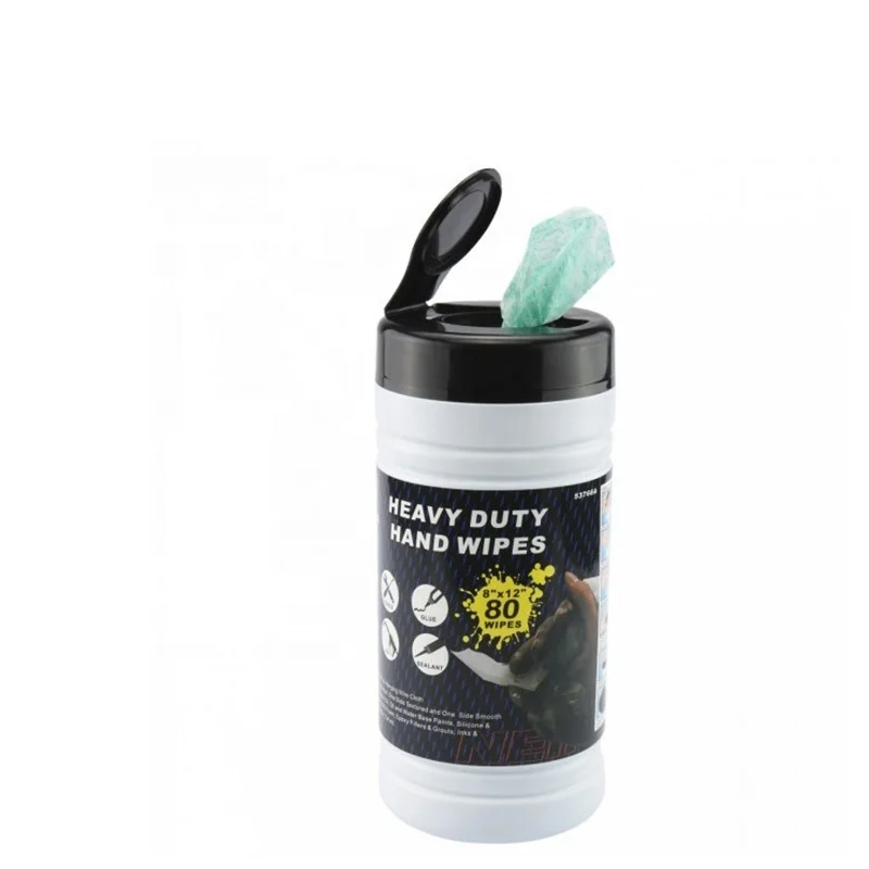 Industry meltblowen PP heavy duty scrubbing wet wipes in bucket  for removing grease, paint, oil from hands and tools