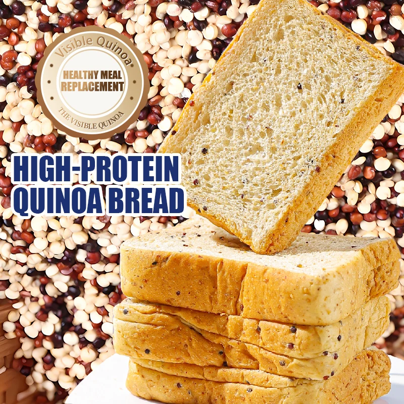 Healthy High Protein Quinoa Whole Wheat Toast Rye Cereal Sugar-Free Breakfast Bread Cereal Toast Wholesale