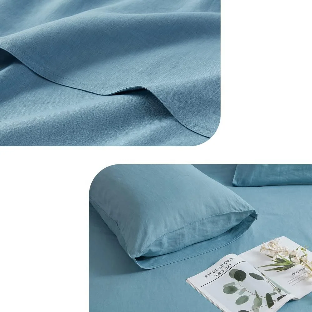 Cheap wholesale natural  sheets Bed Linen Duvet Cover Bed Sheet Set for Hotel Home