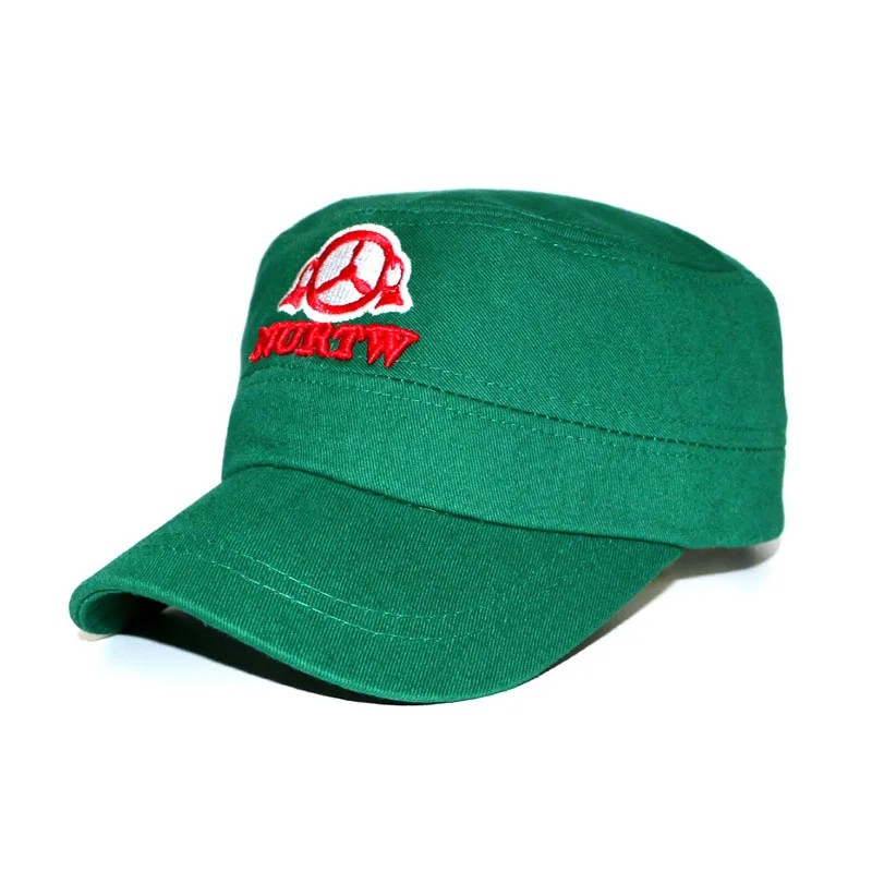 Classic custom embroidery green military hats and caps personalized men round top baseball army cap (1600447408391)