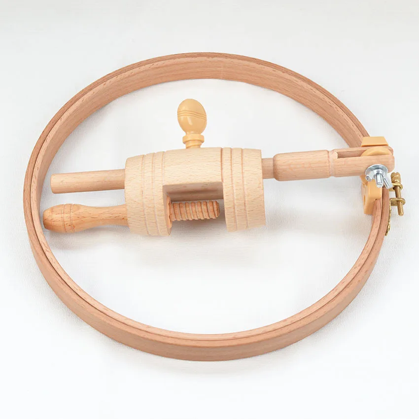 Wholesales DIY Craft Tools Kit Beech Wooden Adjustable Embroidery Stand Wood Embroidery hoop
