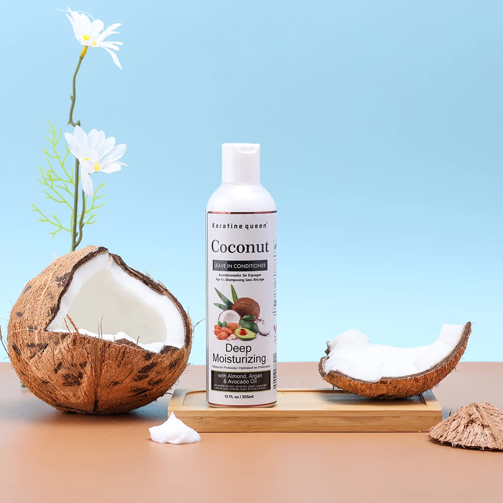 Custom Label No Animal Testing Paraben Free Natural Curly Hair Care Products Coconut oil Shampoo and Conditioner  for curly hair