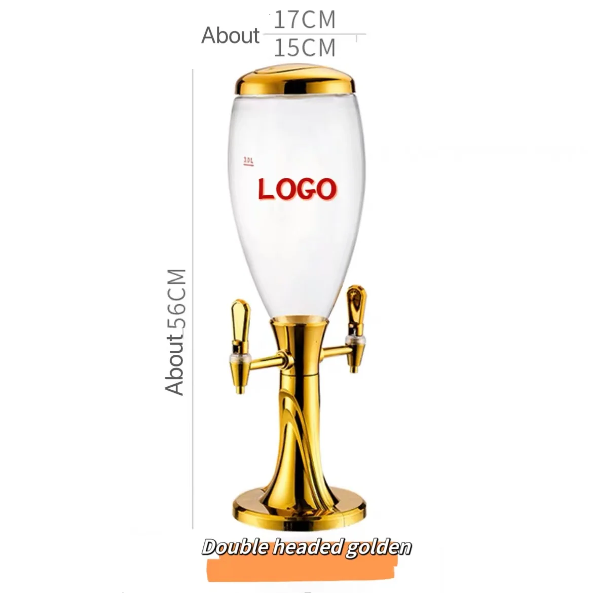 Small tabletop Draft Beer Cooler Water Dispenser with two Beer taps Fruit juice cooler machine Beer  Dispenser Tower Custom logo