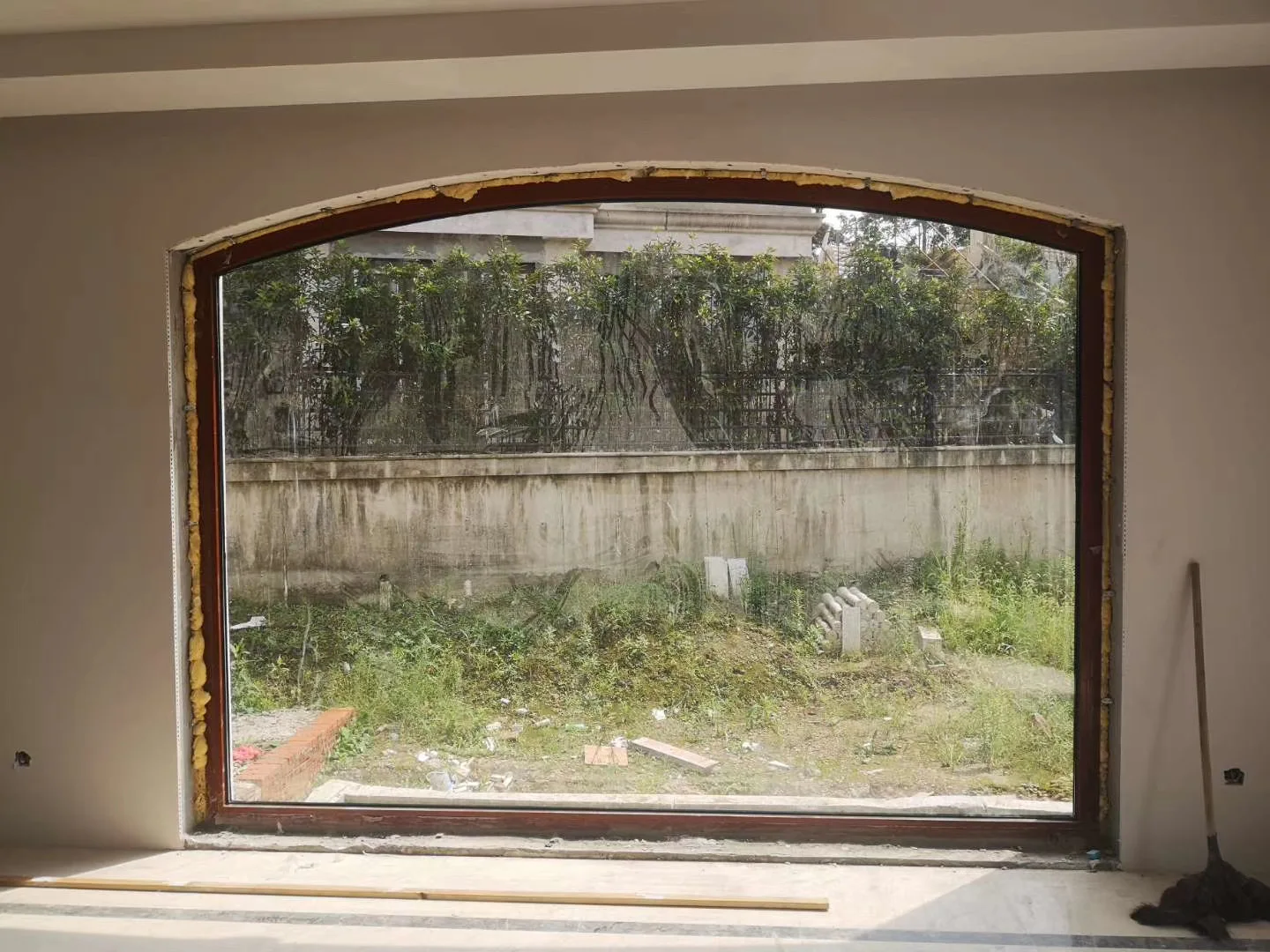 Arch Wood clad aluminum casement tilt turn windows