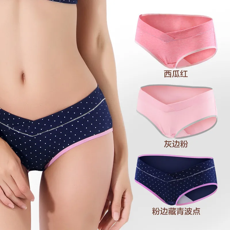 
Women Pure Cotton Low Waist Underwear Maternity Panties For Pregnant Women 