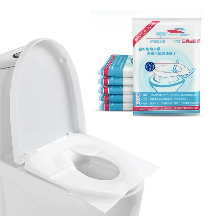 Biodegradable disposable hygienic paper toilet seat cover with certificate