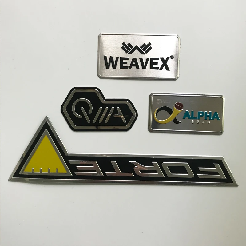 Aluminum tags nameplates anodised metal custom logo for machinery home appliance furniture