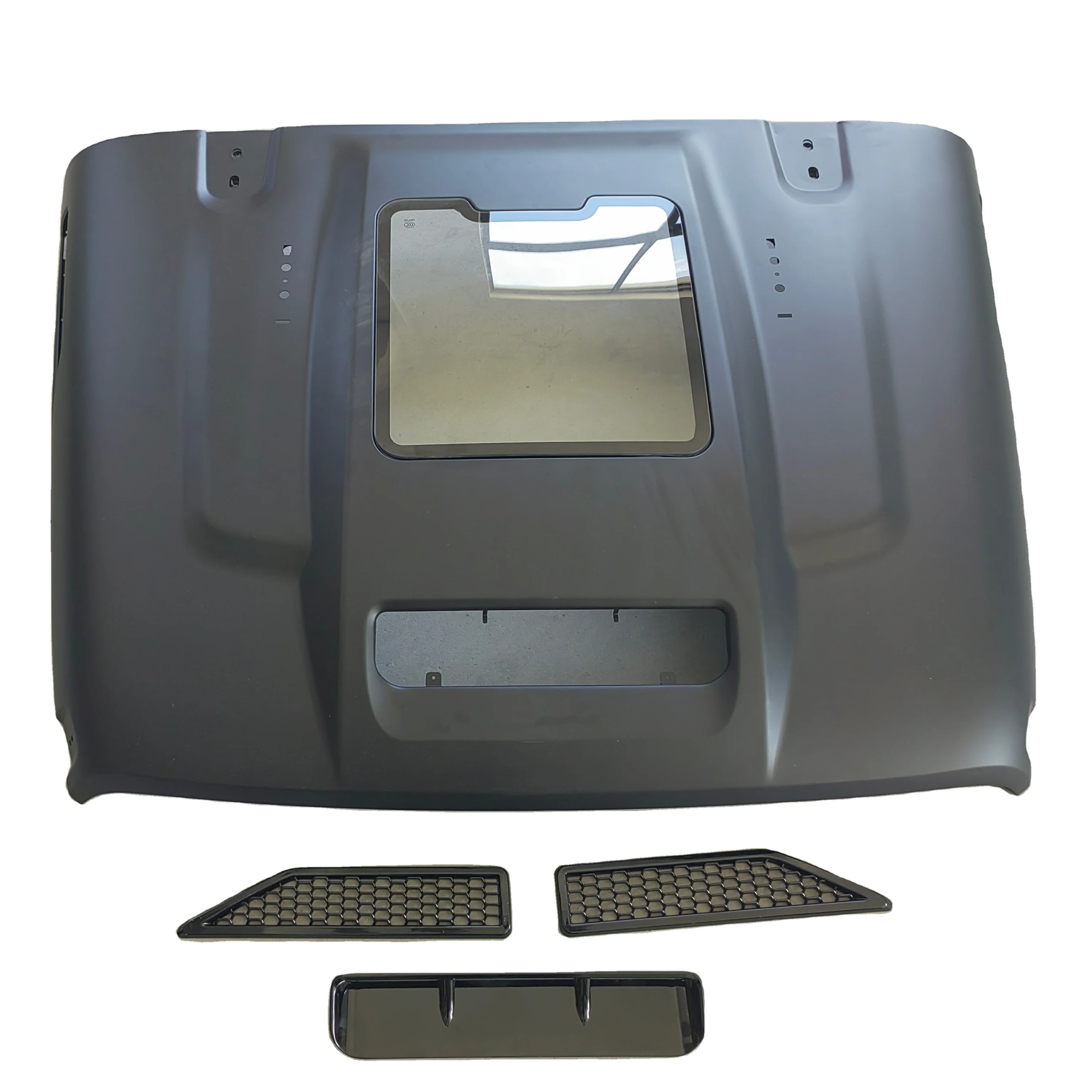 transparent glass Metal Hood For Jeep Wrangler JL JT