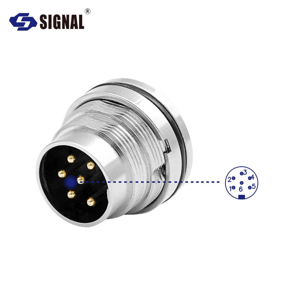 Круговой разъем M16 Series IP67 IP68 2 3 4 5 6 7 8 12 14 19 24 Pin M16