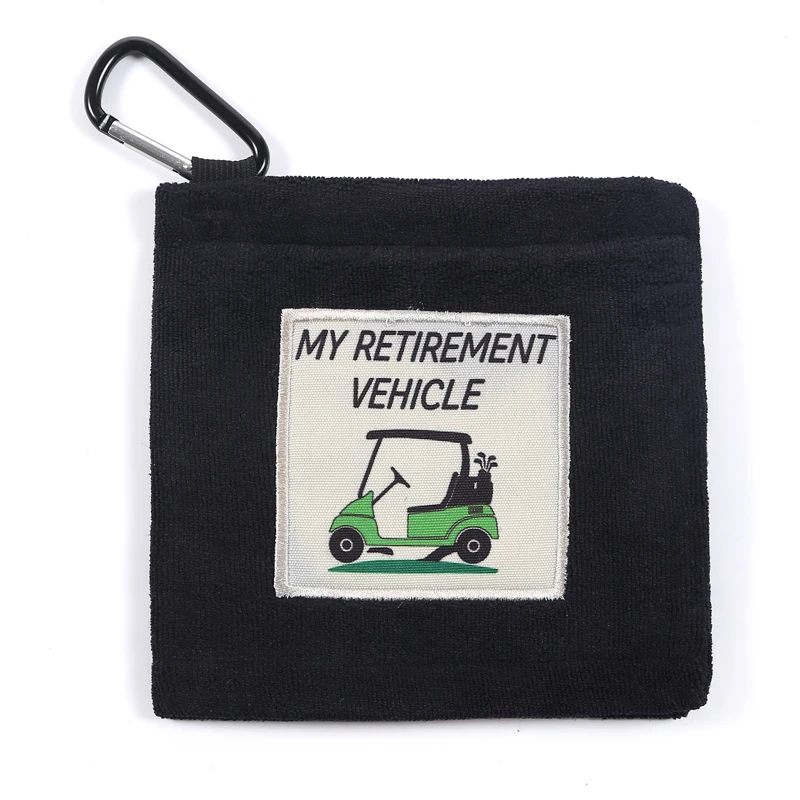 Golf-towel Wholesale Custom Golf Gym Microfiber Golf Towels With Grommet And Hook