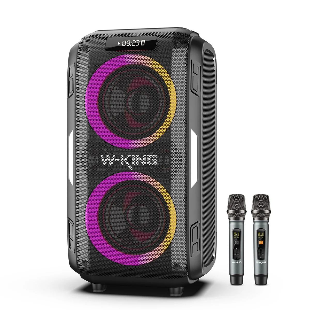 W-KING T9 Pro 120 Вт Мощность Bluetooth колонки со светом поддержка гитары вход и USB 18000 мА/ч большая батарея