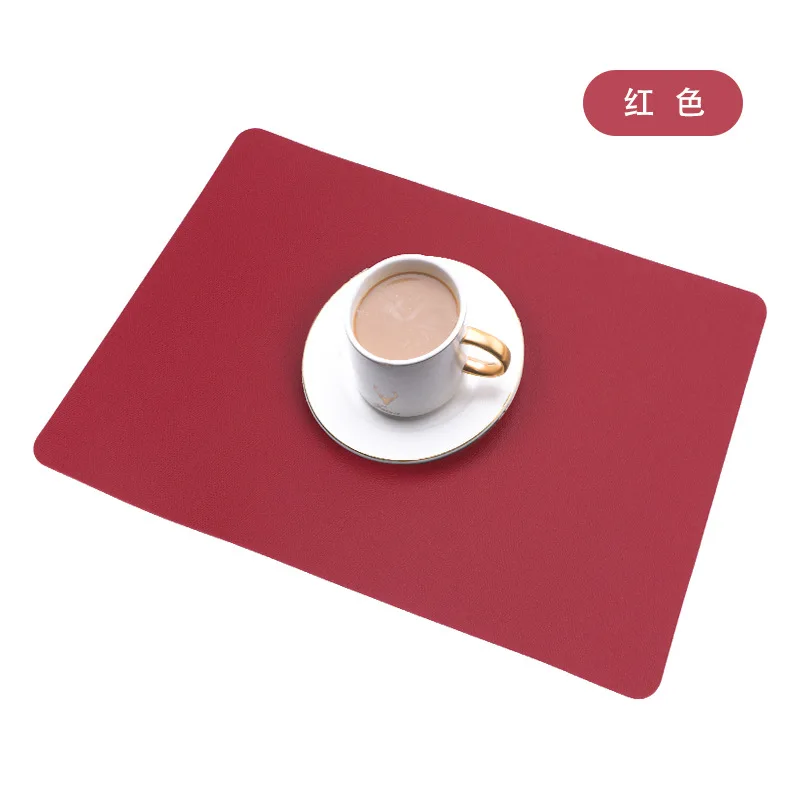 Artificial dried flower pampas leather placemat table mat heat insulation non-slip home office bedroom square western meal mat 1