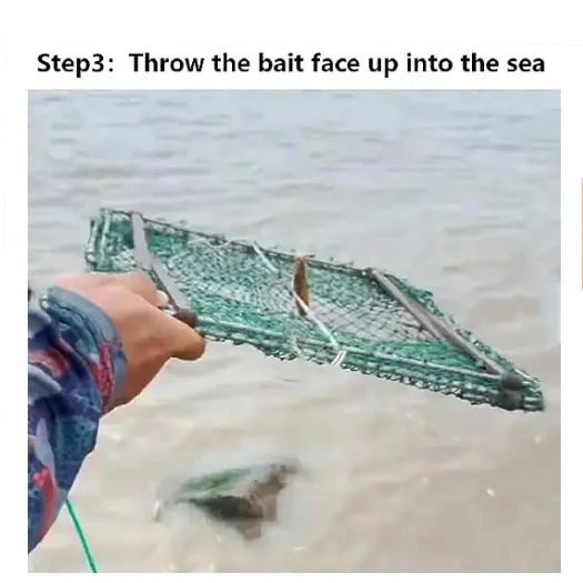 Professional portable fishing Crab Traps fish Crab Pots for Blue Crabs with Float and Rope 12.9 inch