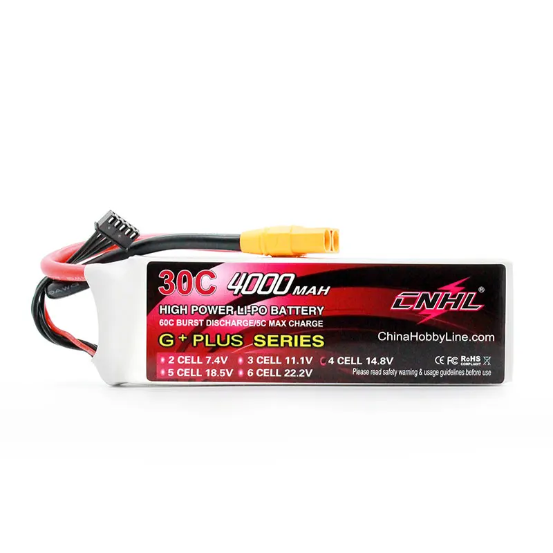 4s 14.8V lipo battery 4000mah 30c  with xt90 plug