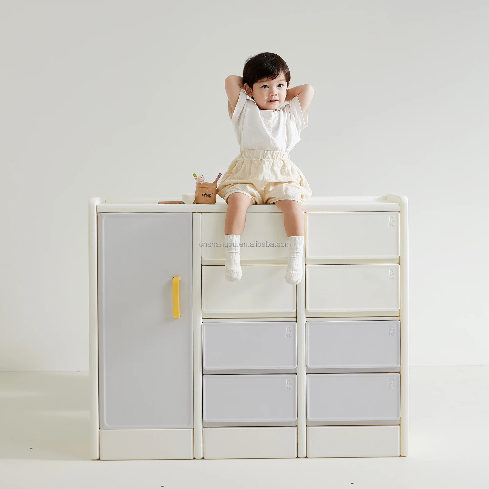 child storage shelf daycare center school furniture drawers organizer book shelf cabinet toy clothes cabinet storage for kids