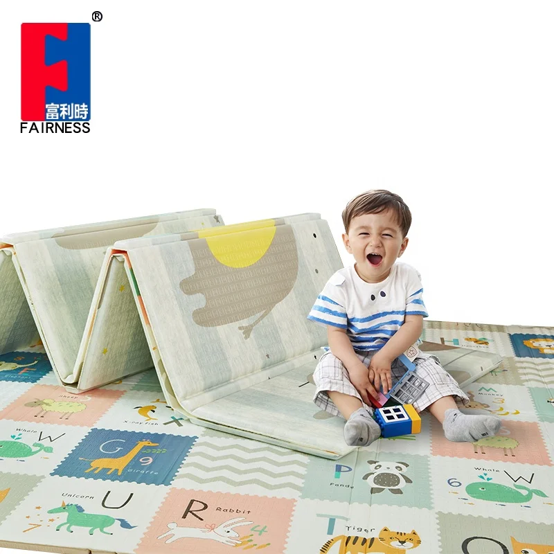 Fairness Unique Design Heat Transfer Printing On Double Sides Baby Foldable  Play Folding Mat Xpe Soft Baby Mats Baby play Mats