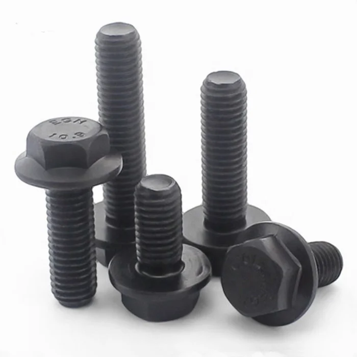 
DIN 6921 Metric 10.9 bolt carbon steel Black Hex flange bolts 