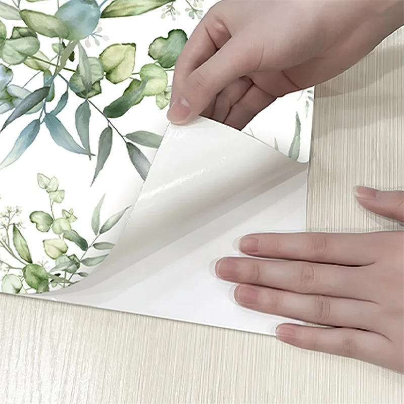 Custom Painting Abstract Leaf Mural Wallpaper Peel And Stick Modern Leaves Wallpaper