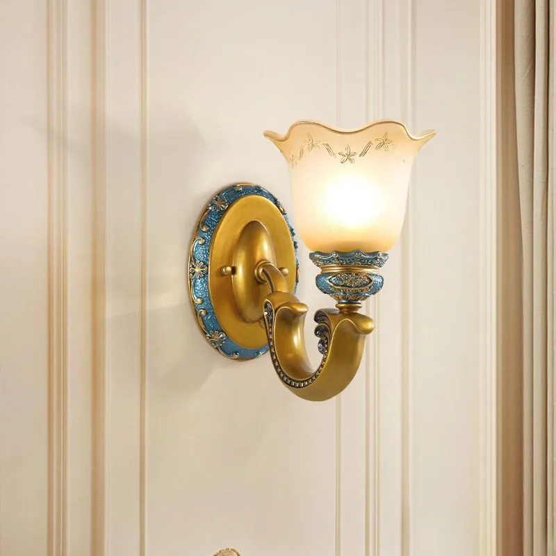 Европейский роскошный настенный светильник в американском стиле ретро для гостиной спальни кабинета отеля виллы комнатная прихожая светодиодный