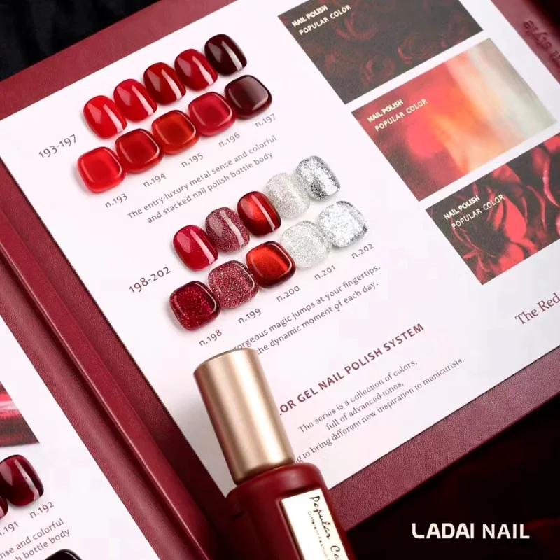 NEW Ladai 20 Colors Set Hight Quality Gel Nail Polish OEM Wholesale UV Gel Polish Transparent Wine Red Nail Art Painting 15ML