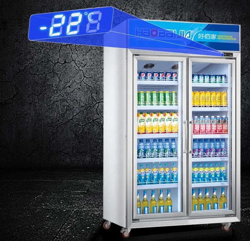 Wholesale Price Commercial Glass Door Upright Display Freezer Supermarket Refrigerator Fridge