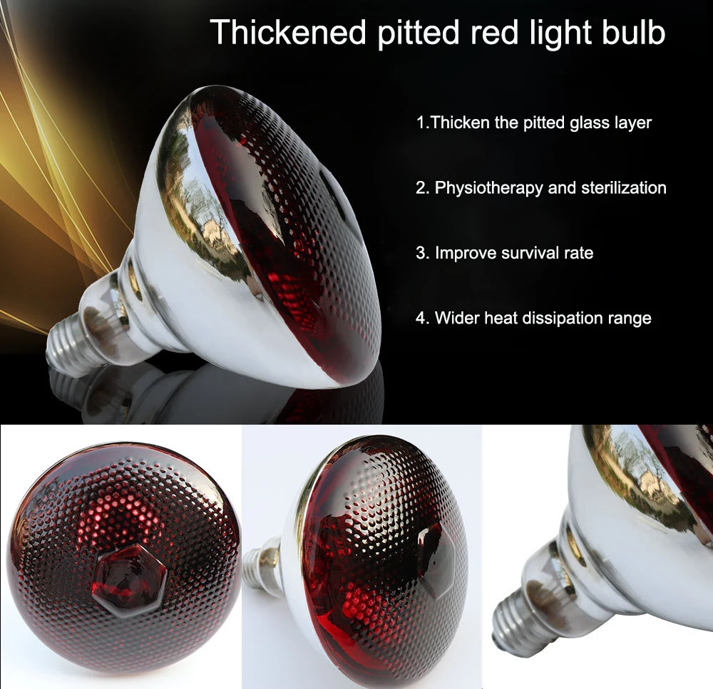 Par 38 Near Infrared Sauna Waterproof Heating Lamp For Animals Poultry Farm Heating Lamp