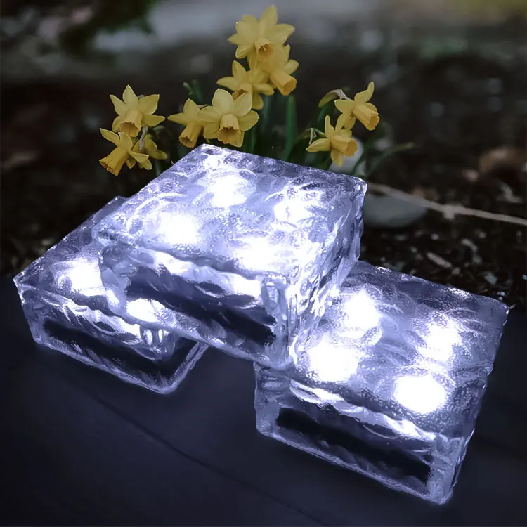 Amazon Hot Sale Waterproof IP44 Decorative Paving Brick led Light Outdoor Solar Garden lights