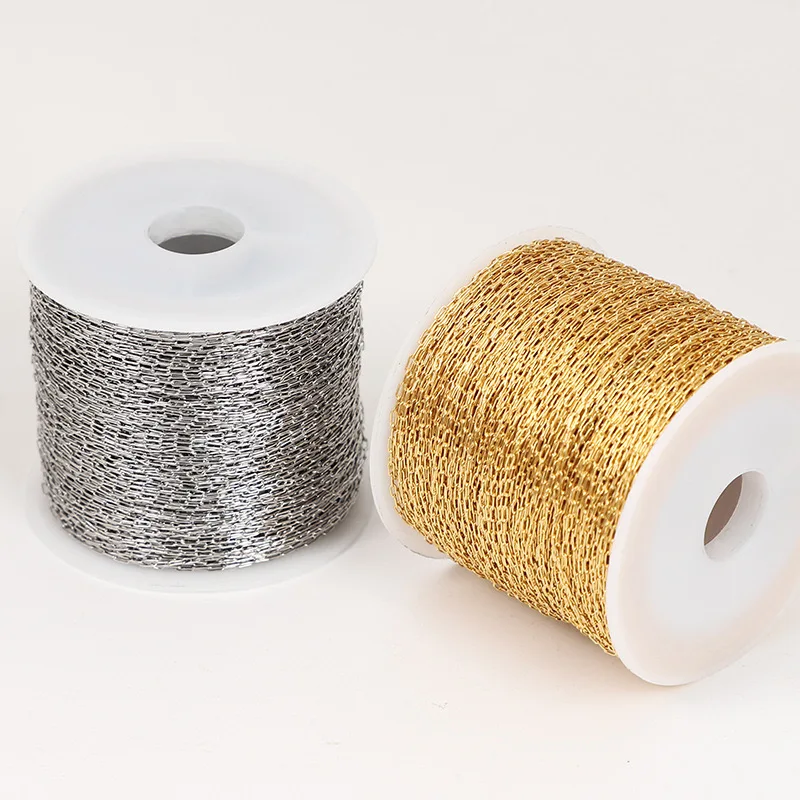 Gold Plated Stainless Steel 0.8 mm and 1 mm Thin beaded Bearizing Chains