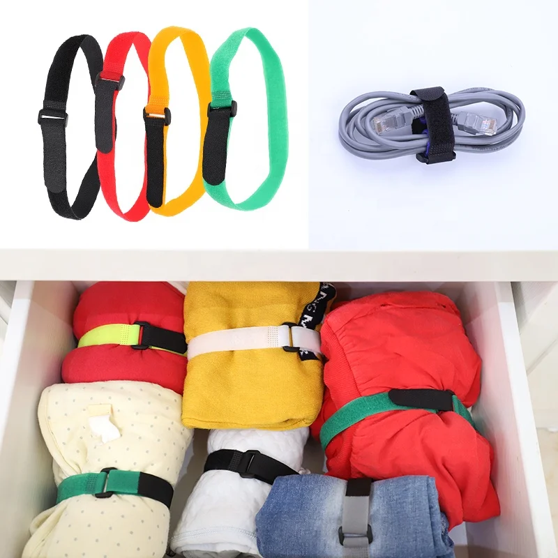 colorful soft print logo custom cize strong stick belt plastic buckle nylon adjustable hook and loop strap