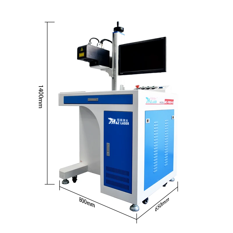 3D 60w M&Z  dynamic focusing standard fiber laser marking machine  metal arc spherical surface